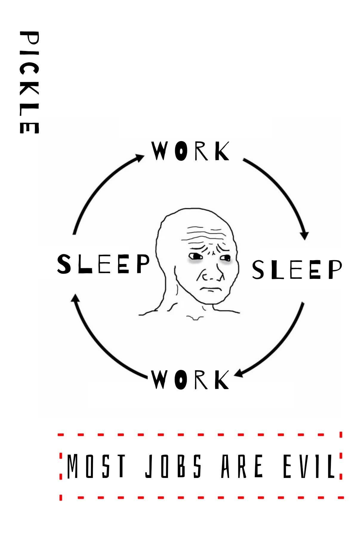 Cover art for Most jobs are evil