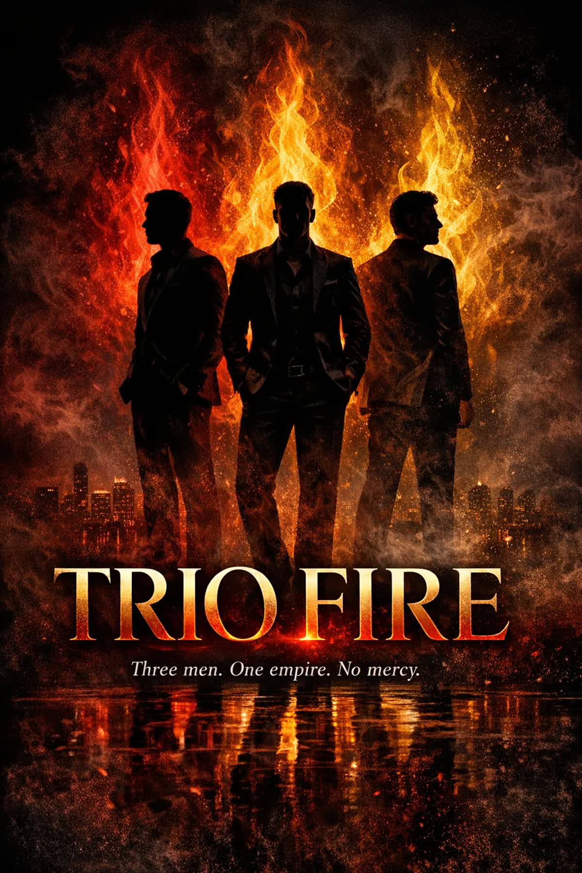 Cover art for Trio Fire (A Billionaire Dark Romance)
