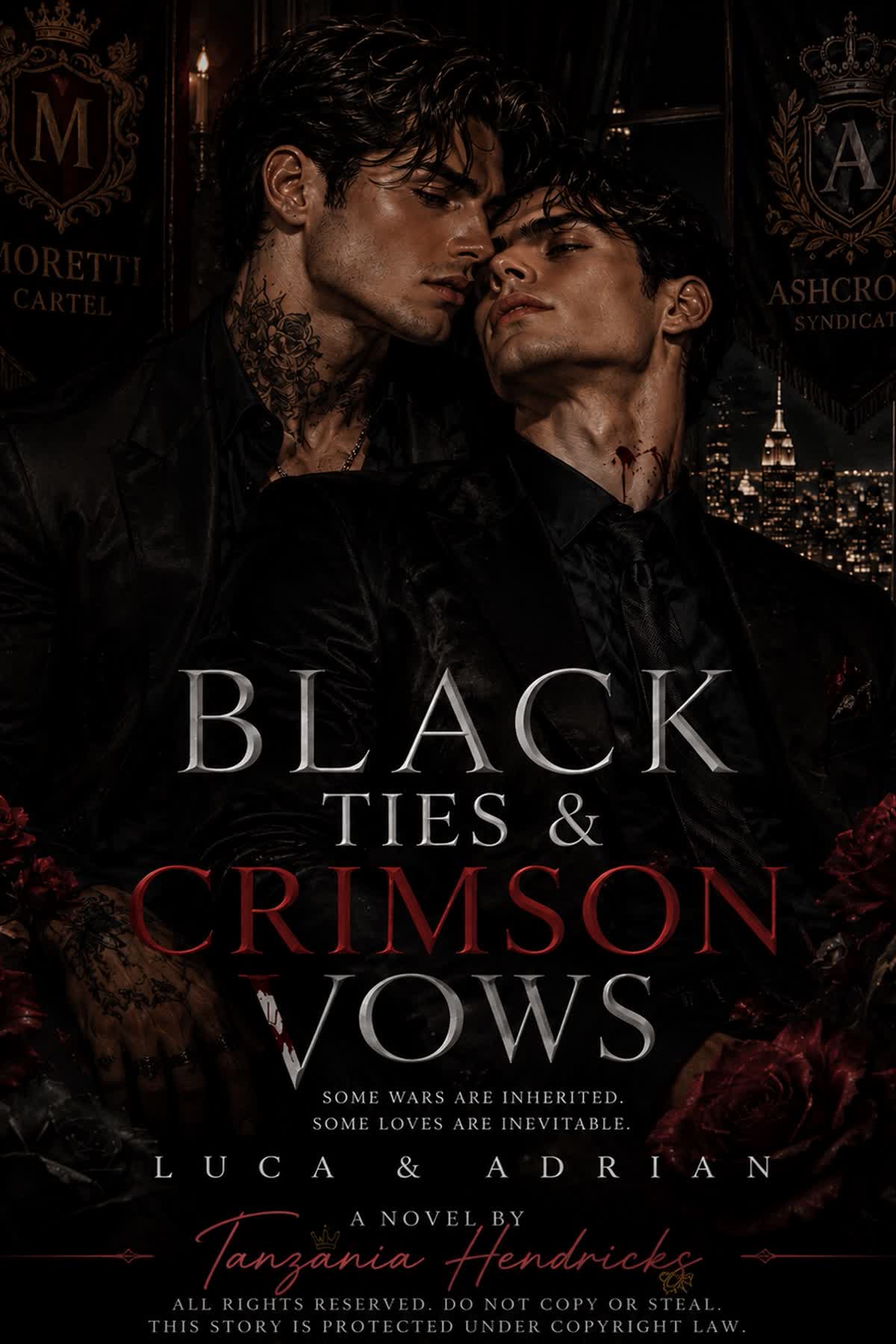 Cover art for BLACK TIES AND CRIMSON VOWS🖤❤️